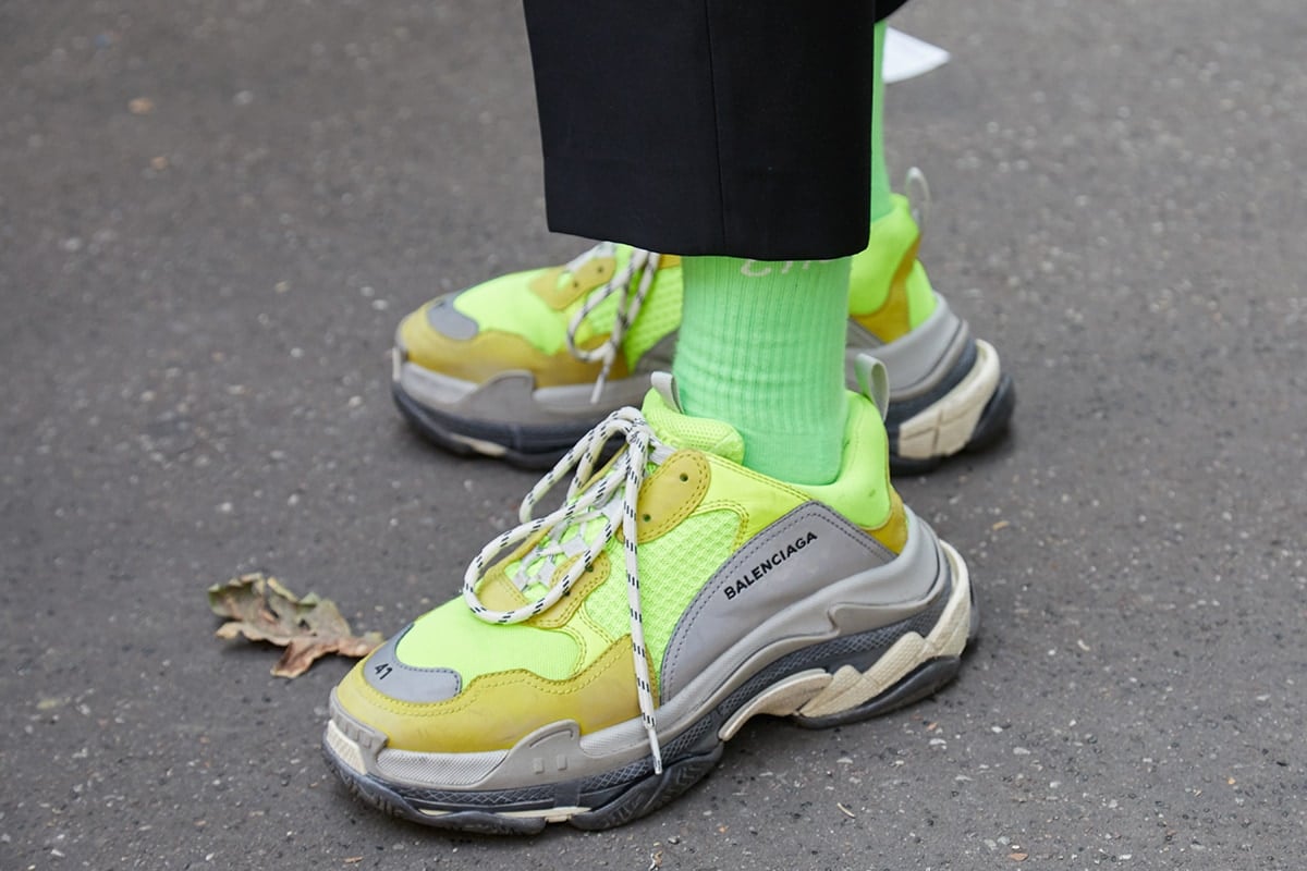 Balenciaga  Track Leather Mesh and Rubber Sneakers  Men  Green  Balenciaga