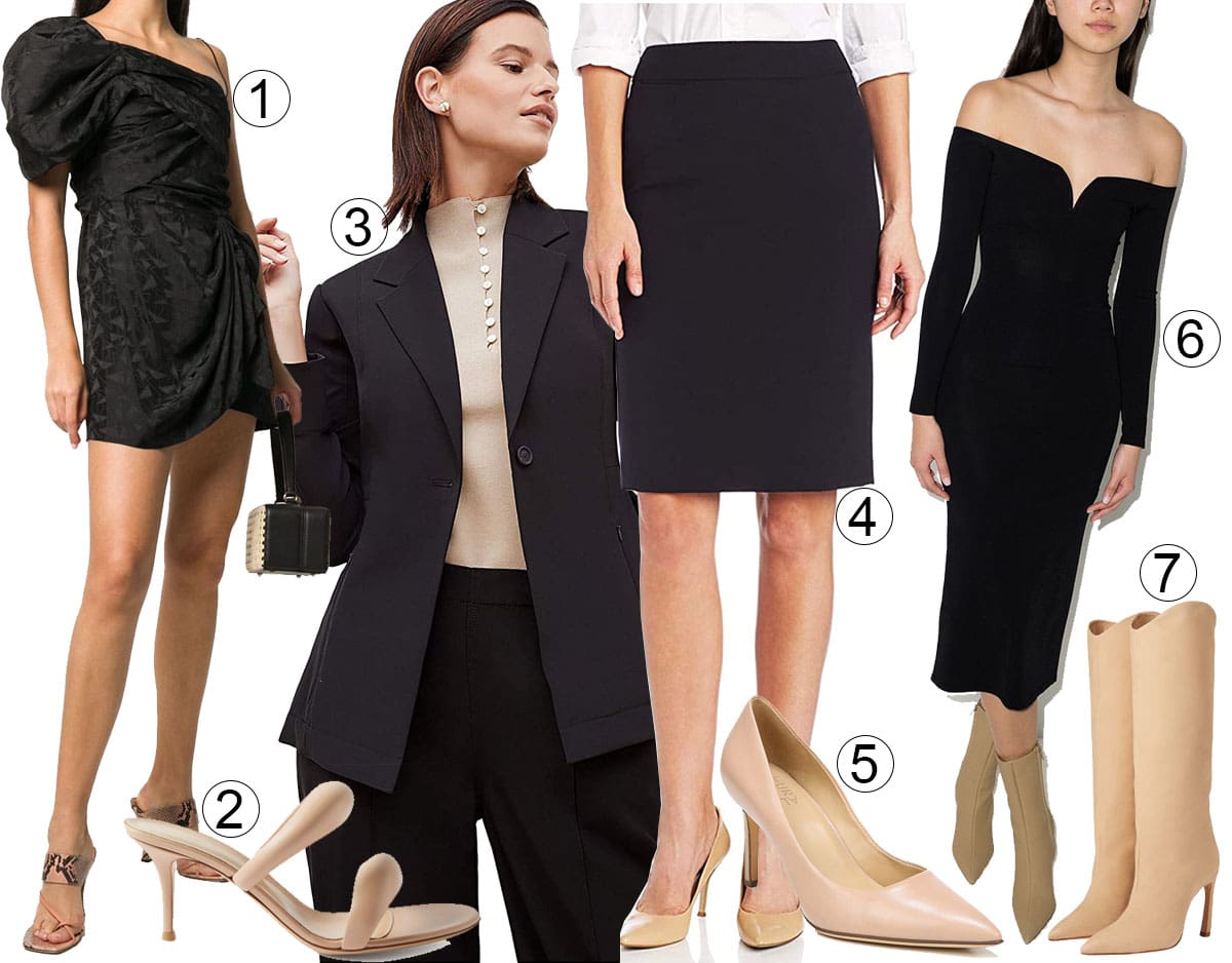 8 Best Color Shoes to Wear with a Black Dress - Heels, Boots & Flats | Black  dress formal, Black lace cocktail dress, Black cocktail dress outfit