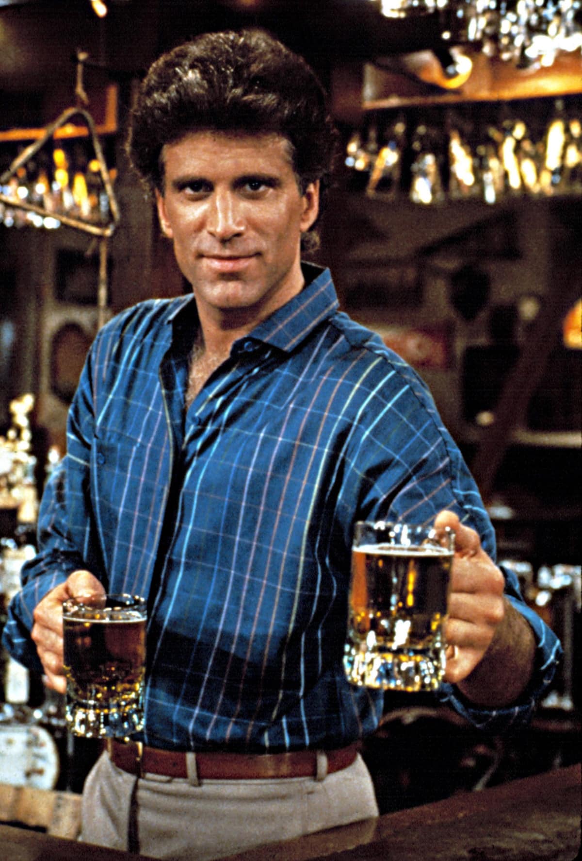 Ted Danson as Sam Malone in the popular sitcom television series Cheers