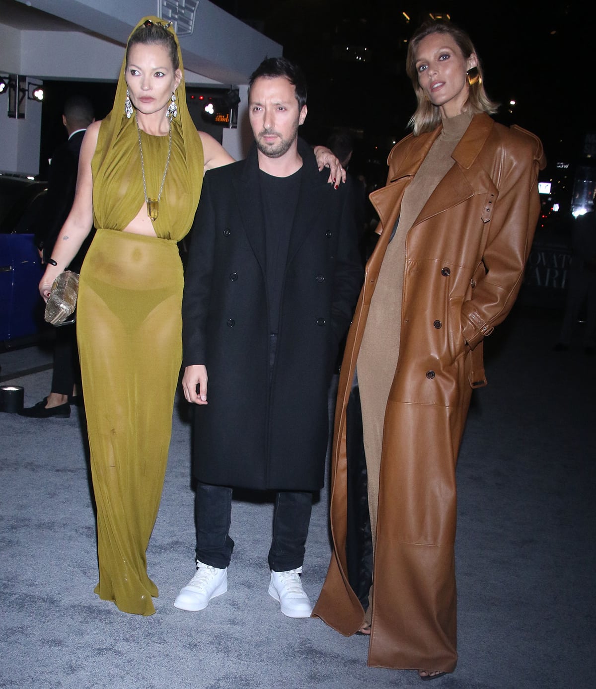 Kate Moss, Anthony Vaccarello, and Anja Rubik at the Wall Street Journal Magazine 2022 Innovator Awards held at the Museum of Modern Art on November 2, 2022