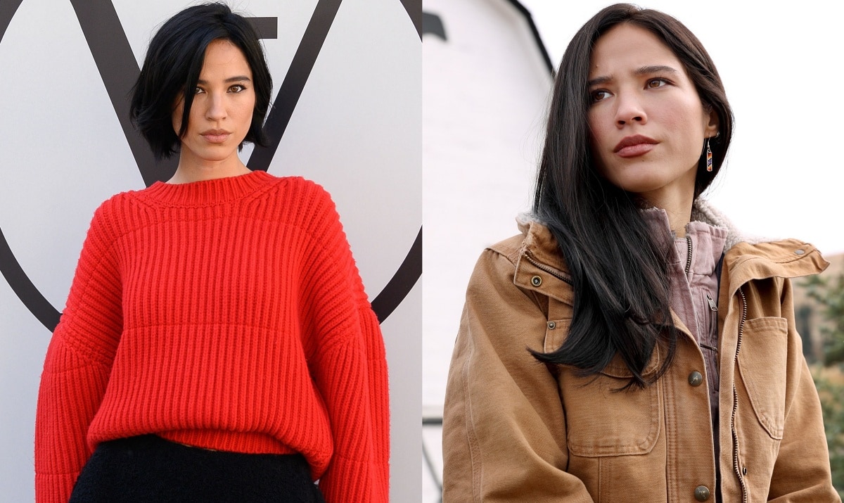 Kelsey Asbille as Monica Dutton in the neo-Western drama television series "Yellowstone"