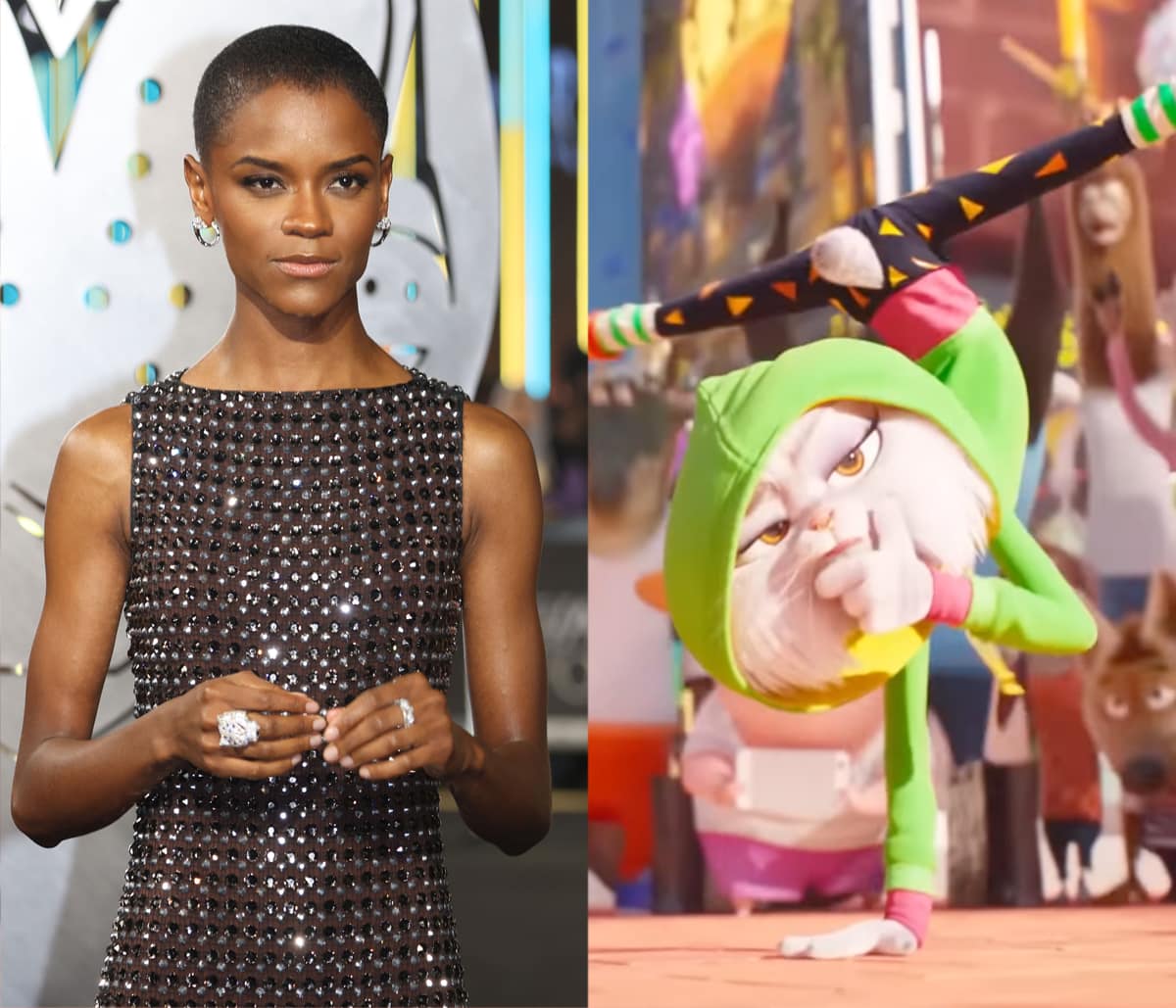 Guyanese-British actress Letitia Wright voices Nooshy, a lanky, free-spirited dancer in Sing 2