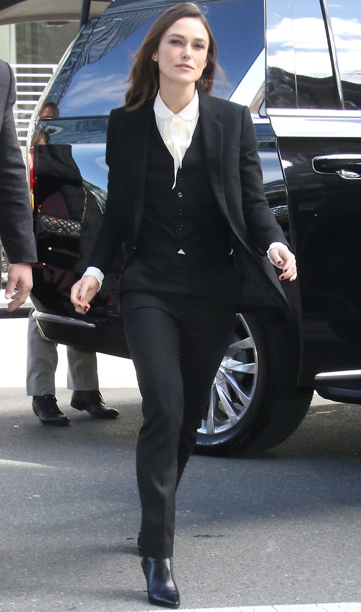 Keira Knightley arriving at the CBS studios in New York City