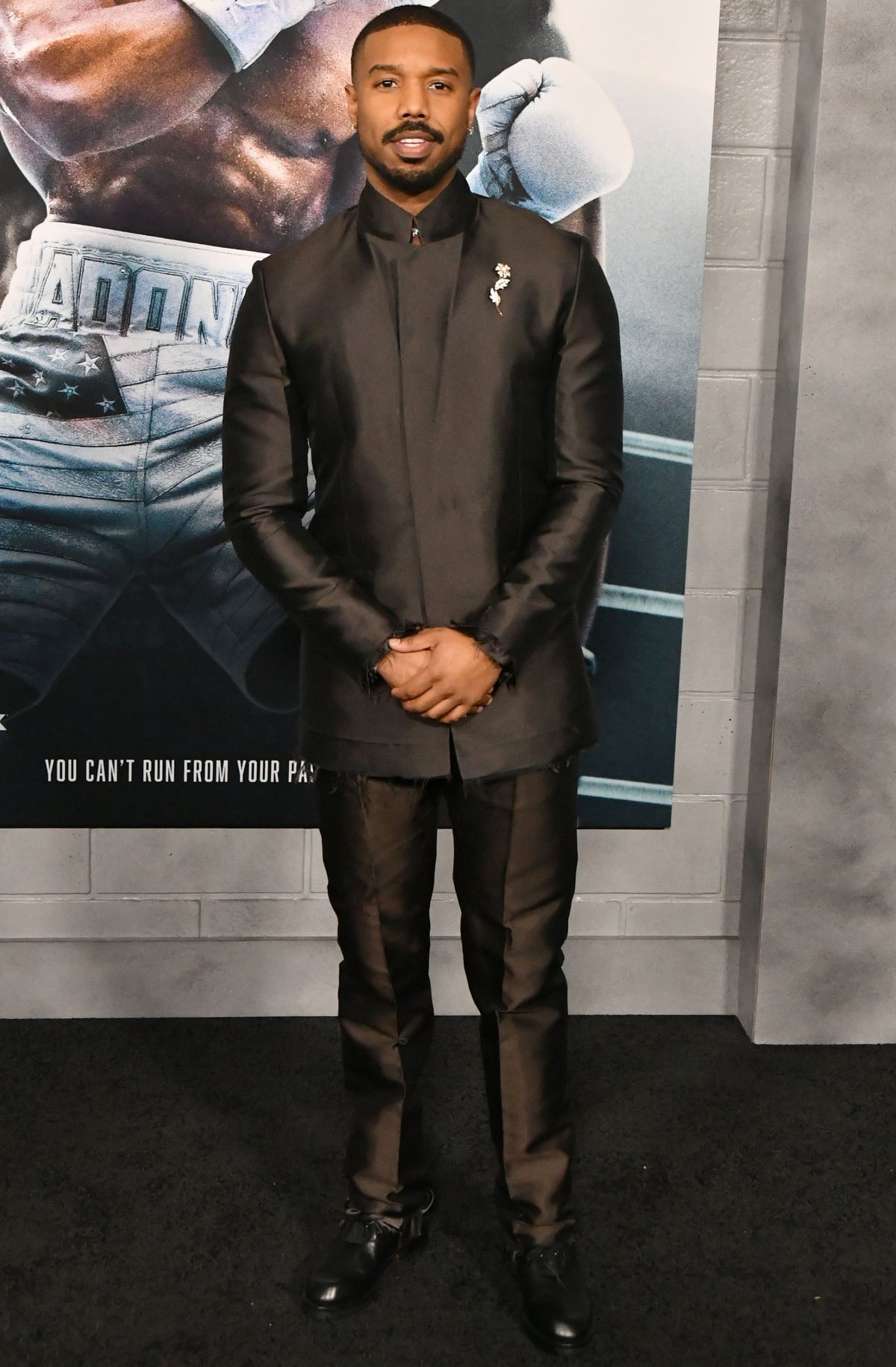Michael B Jordan sparkles in Tiffany & Co at Creed III premiere