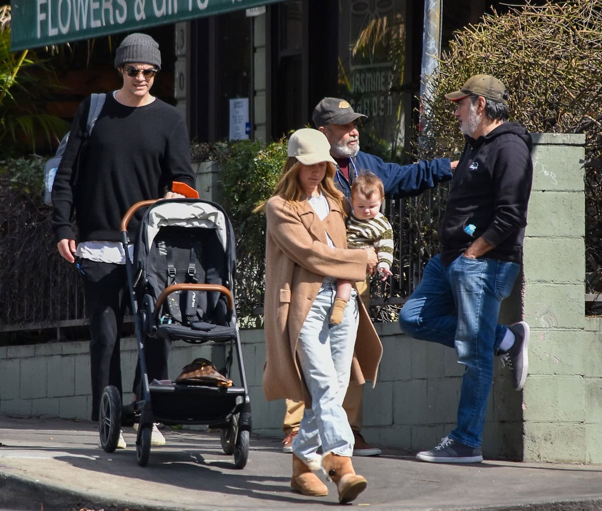 Ashley Tisdale, with her husband Christopher French and their daughter Jupiter French, enjoy a casual day out together