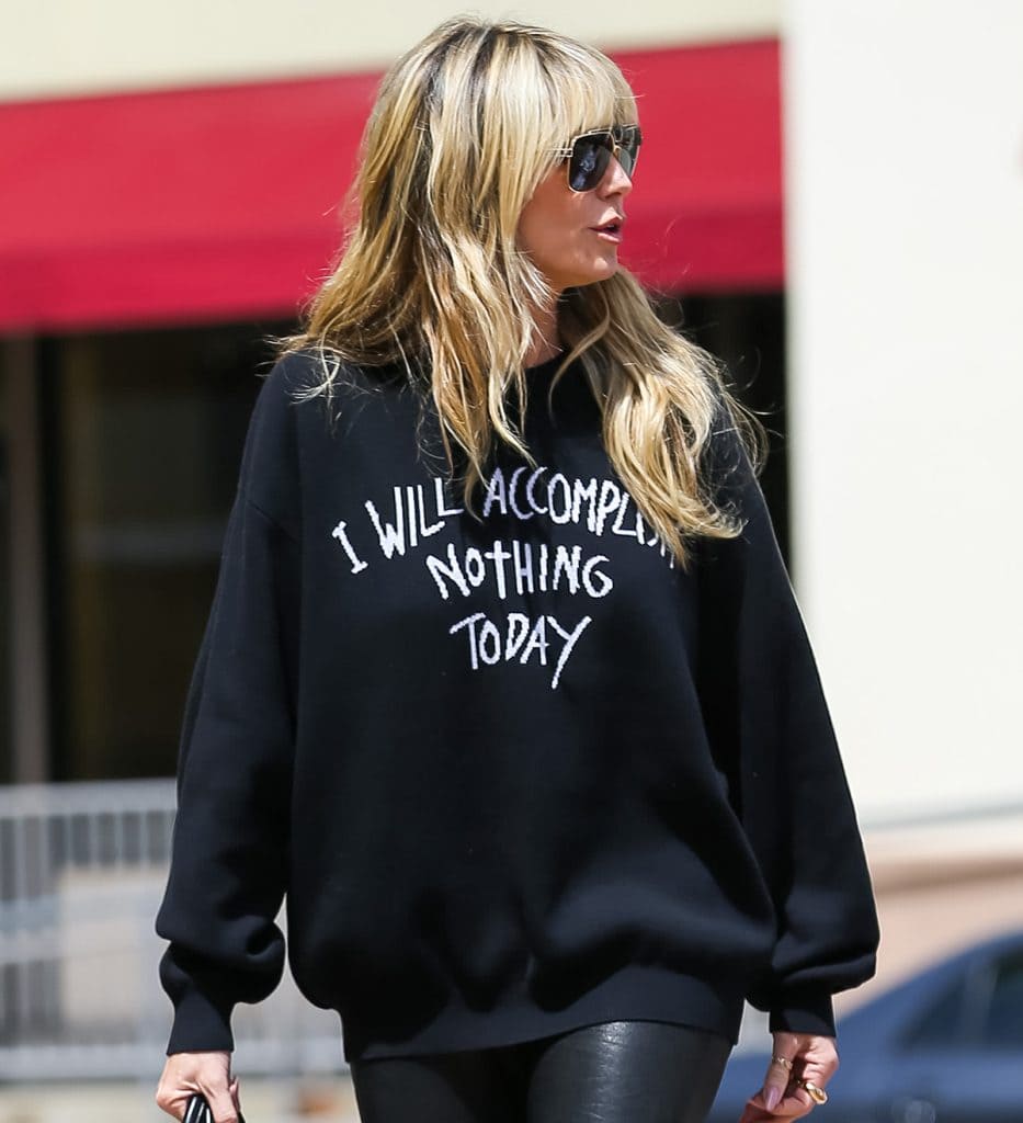 Heidi Klum and Sofia Vergara Twin in Teddy Fresh Statement Sweatshirts ...