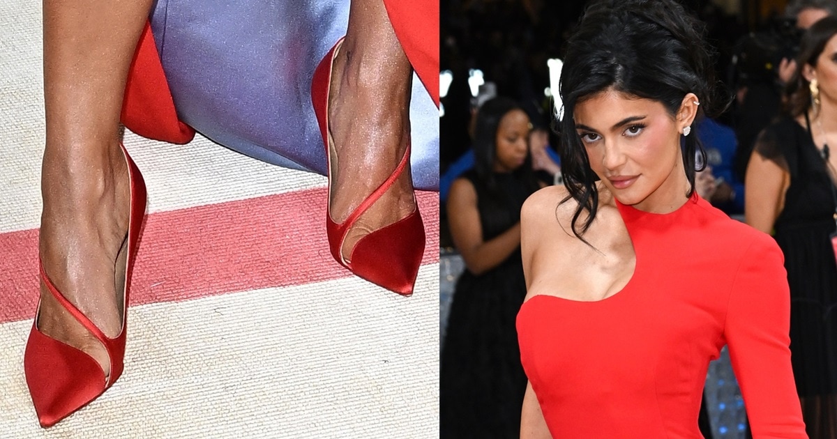 Kylie Jenner Soars In 6-Inch Heels & Versace Dress on 'Late Show