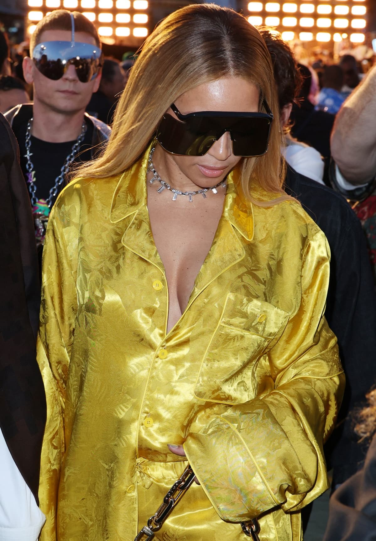 Jay-Z and Beyoncé arrive at the Louis Vuitton Menswear Spring