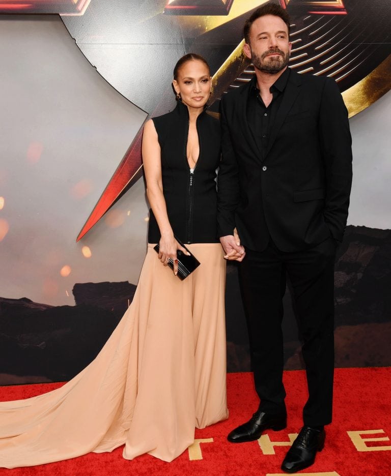 Jennifer Lopez Stuns in Gucci Wetsuit Dress at Ben Affleck's The Flash ...