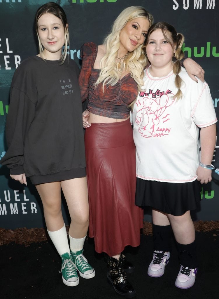 Stella and Hattie McDermott Join Mom Tori Spelling at Cruel Summer