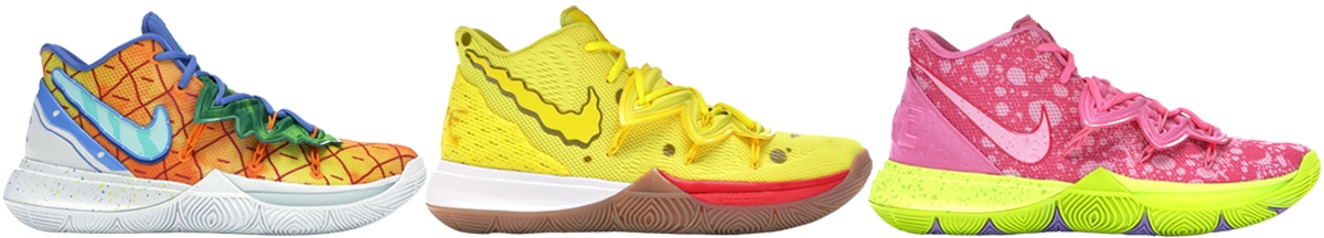 The Nike x Kyrie Irving x SpongeBob Squarepants shoes reimagined in the Kyrie 5 silhouette