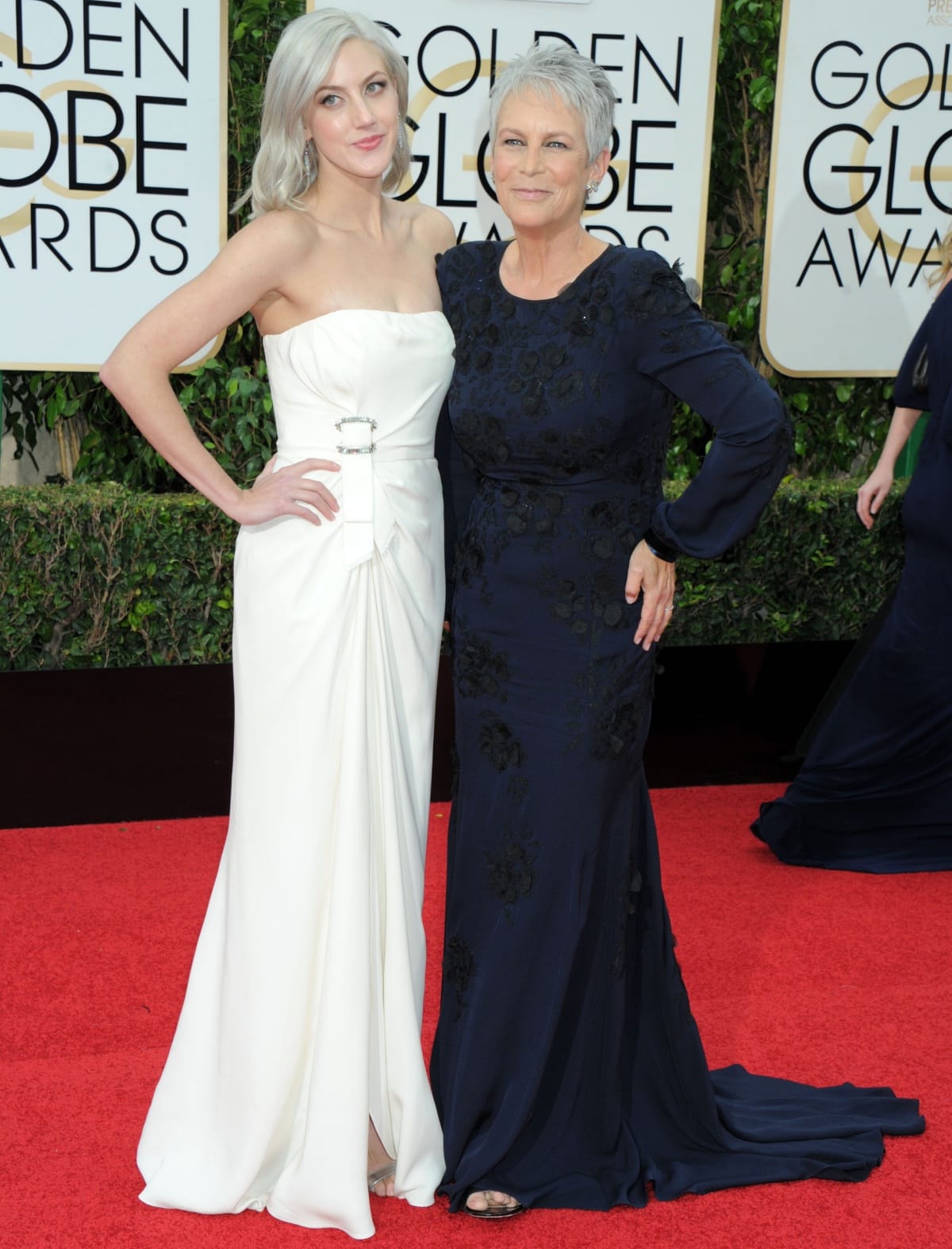 Among the many ways Annie Guest shows her support is joining mother Jamie Lee Curtis on red carpet events