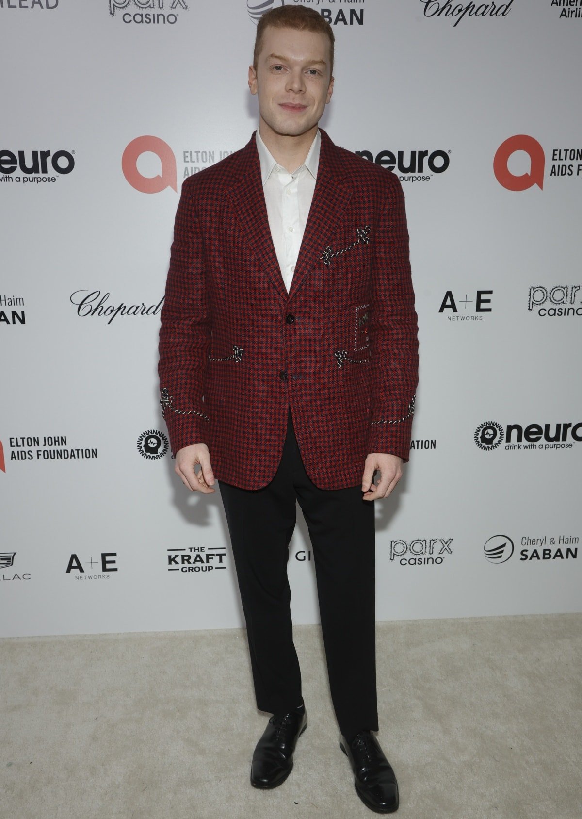 Cameron Monaghan making an appearance at the 31st Annual Elton John AIDS Foundation Academy Awards Viewing Party