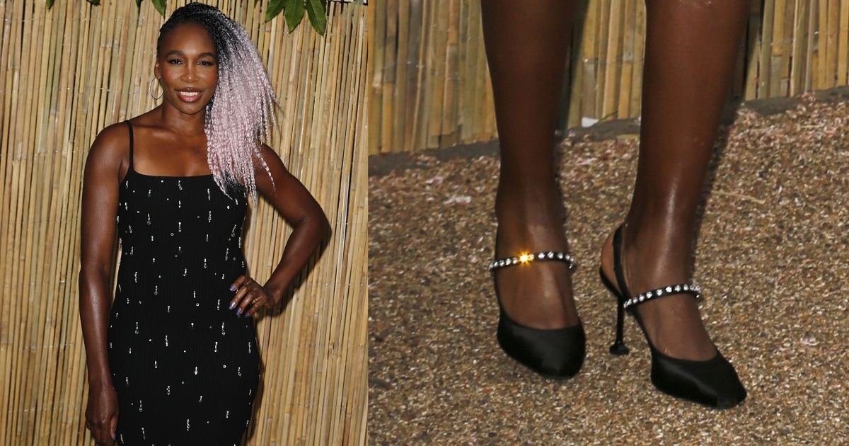 Venus Williams Stuns in Pink Hair and Black Miu Miu Dress at Serpentine ...