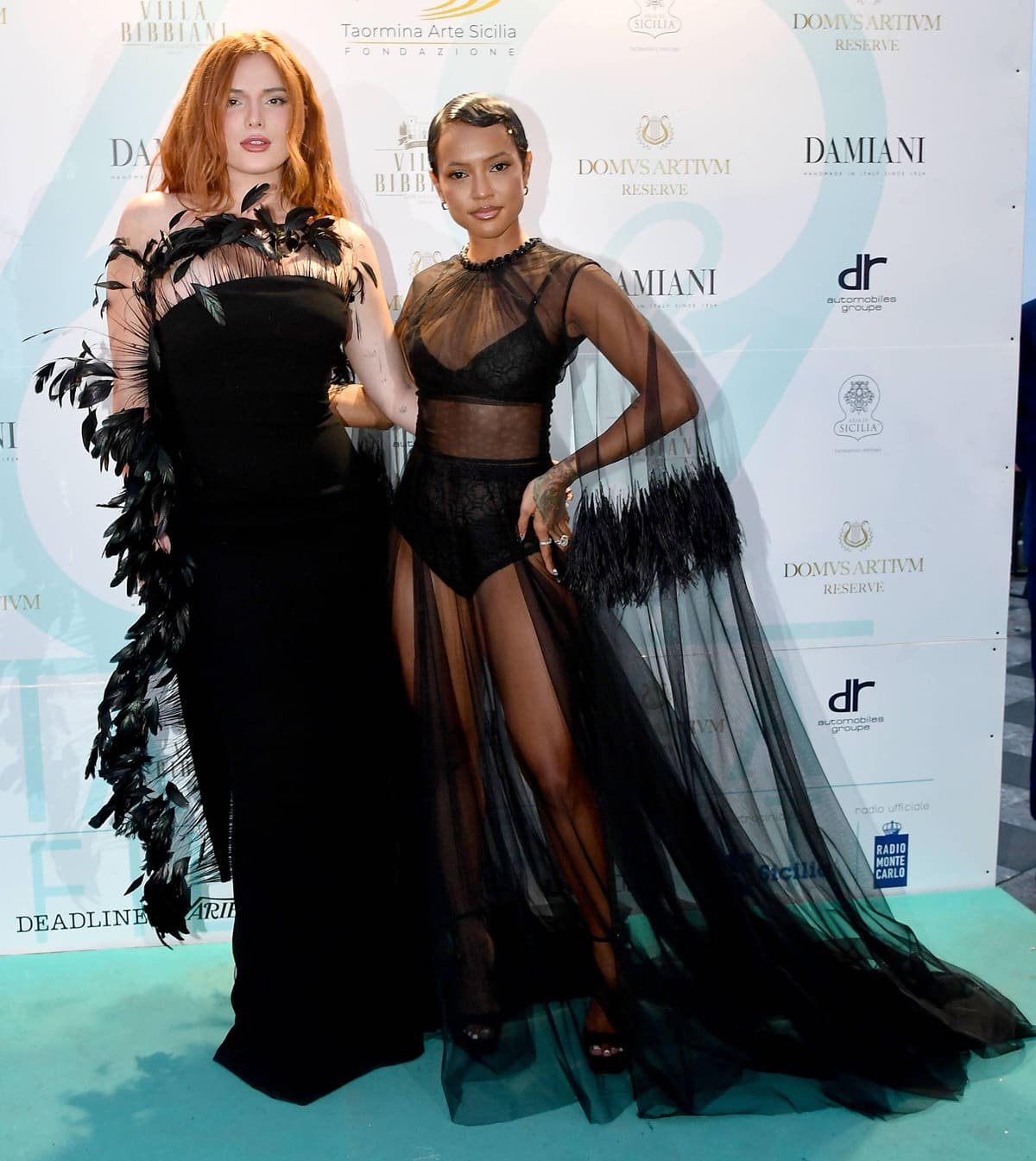 At the 69th Taormina Film Festival in Taormina, Italy, on June 29, 2023, Bella Thorne, standing at 5ft 6 (167.6 cm), was notably taller than Karrueche Tran, who measures 5ft ¾ in (154.3 cm)