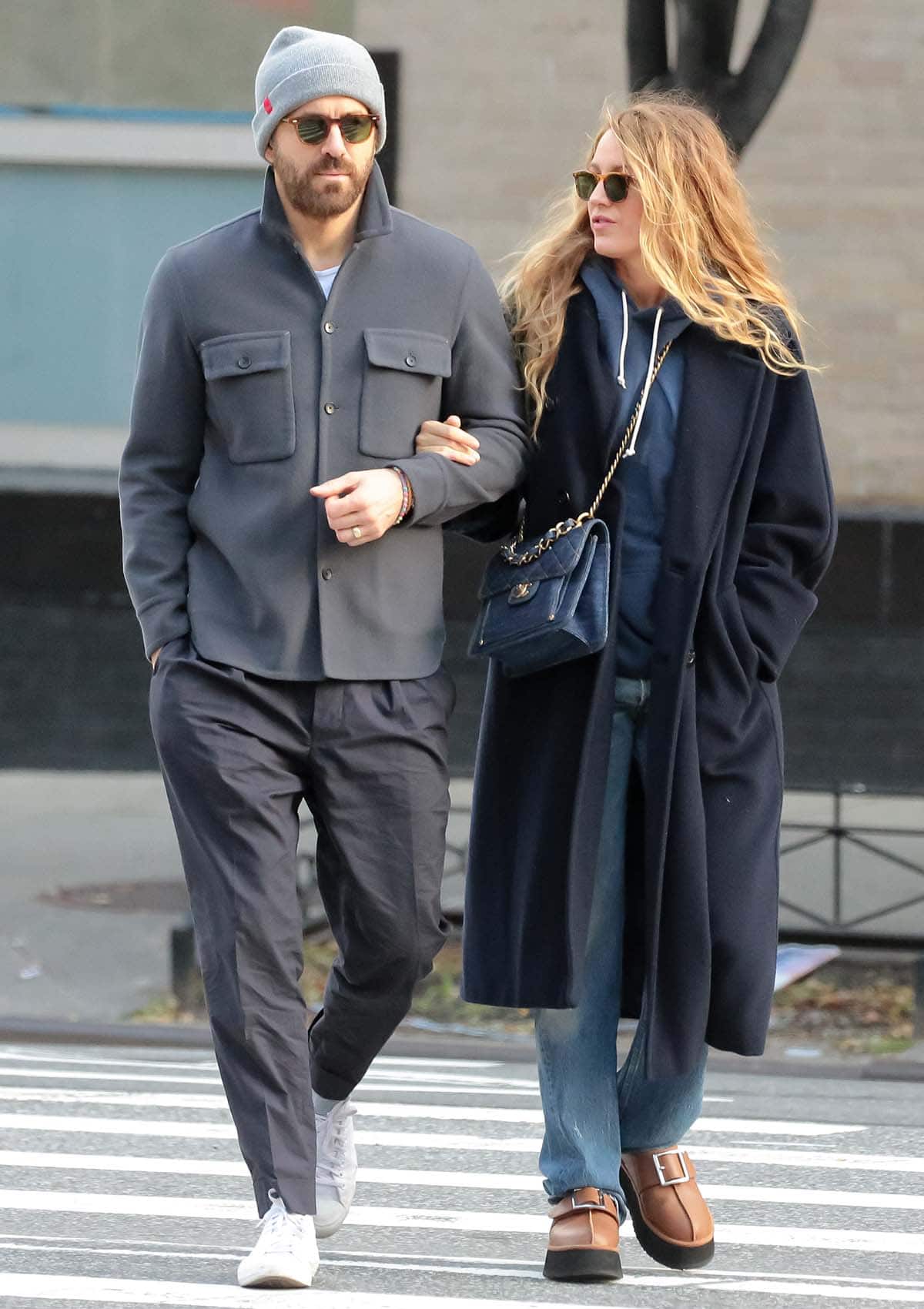 Blake Lively Bundles Up In Ugg X Opening Ceremony Clogs For Casual Stroll With Ryan Reynolds 