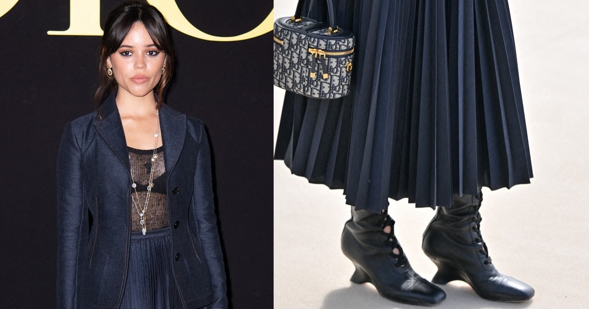 Jenna Ortega's Gothic Boots at Dior's Spring 2024 Paris Fashion