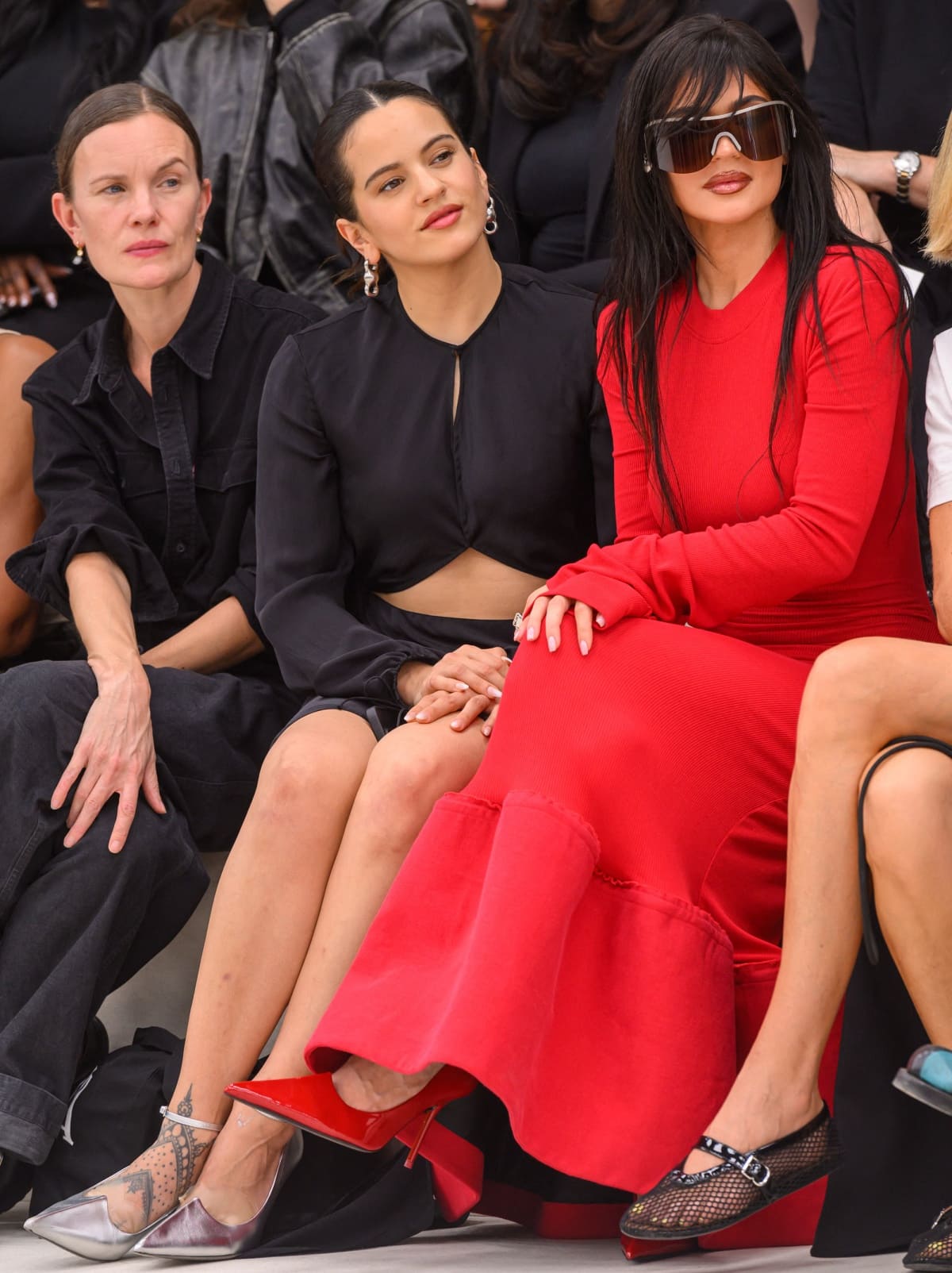 Kylie Jenner Debuts Chic Bangs in Figure-Hugging Red-Hot Dress at PFW’s ...