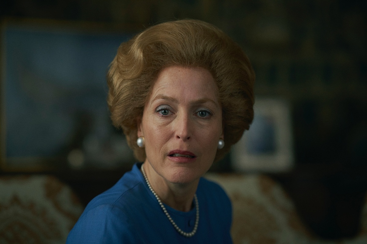 Gillian Anderson as Margaret Thatcher in the historical drama television series The Crown