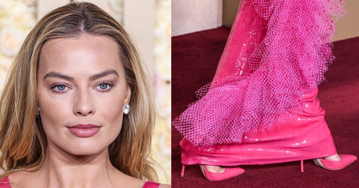 Margot Robbie Turns Into 1977 Superstar Barbie In Hot Pink Armani Privé ...