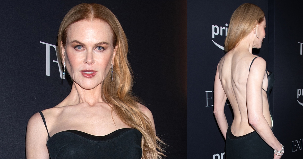 56 and Fearless Nicole Kidman Sizzles in Backless Versace at Expats