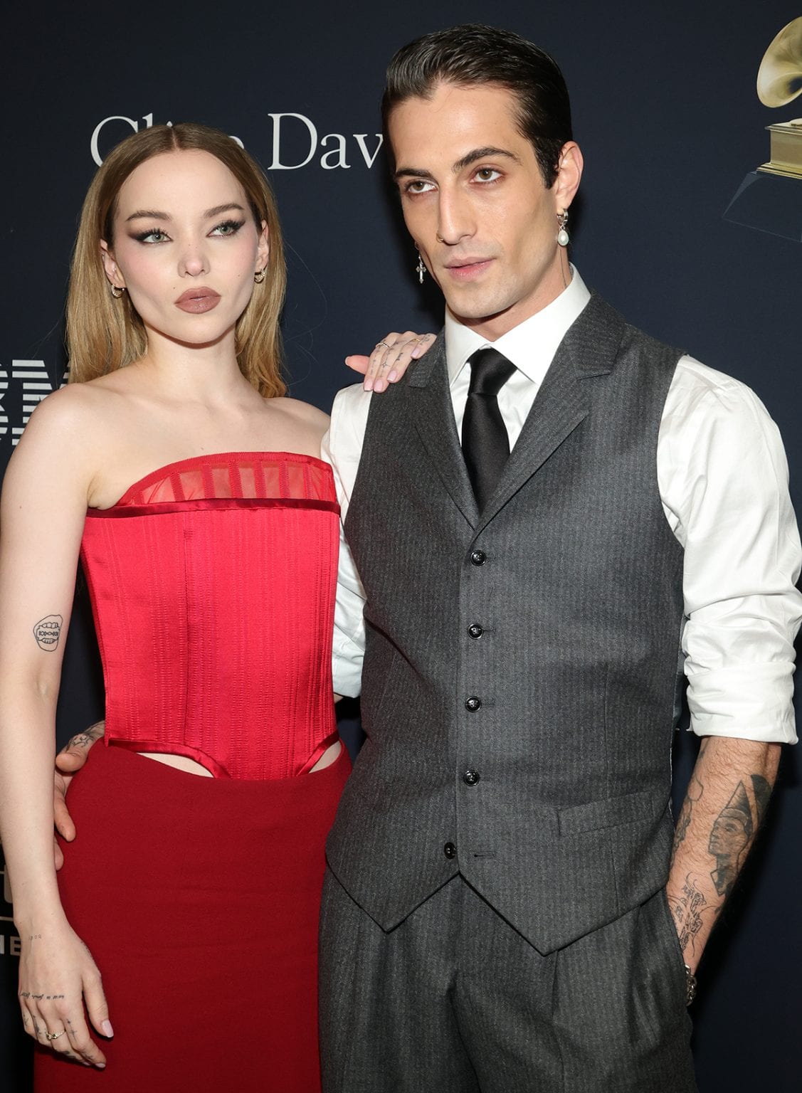 Dove Cameron and Damiano David Confirm Romance With Red Carpet Kiss at ...