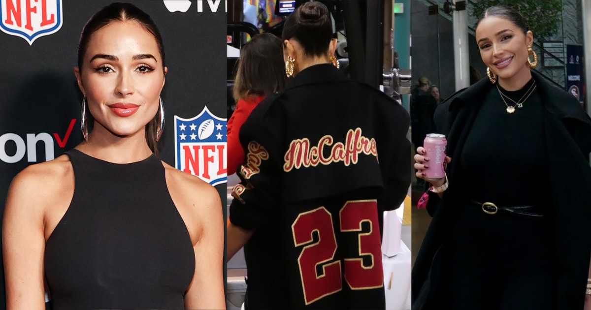 Olivia Culpo Dazzles In Custom Super Bowl Outfit Supporting Christian