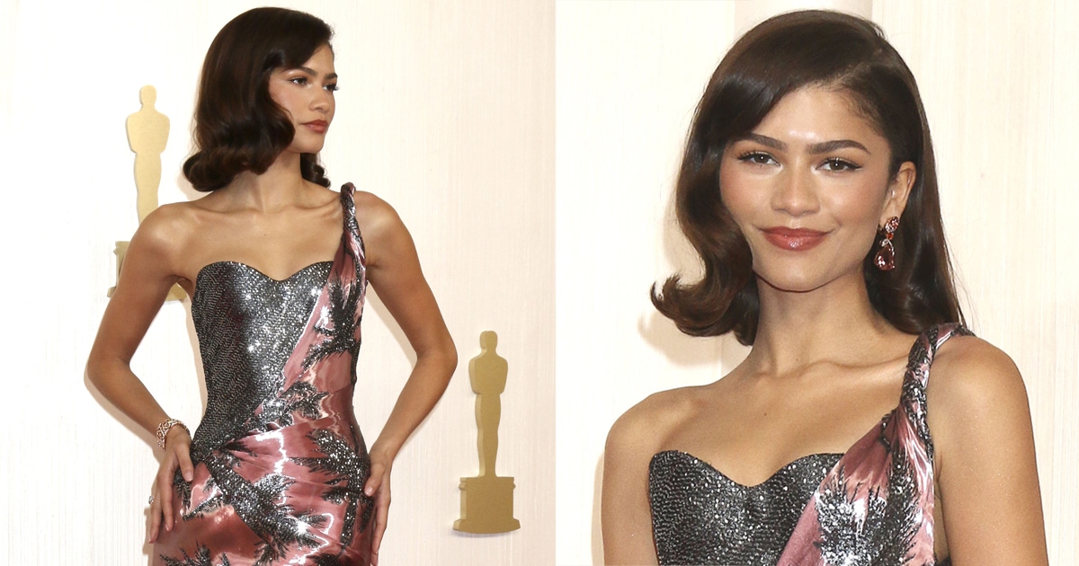 Zendaya Wows in Pink Palm TreeEmbellished Armani Privé Gown at 2024