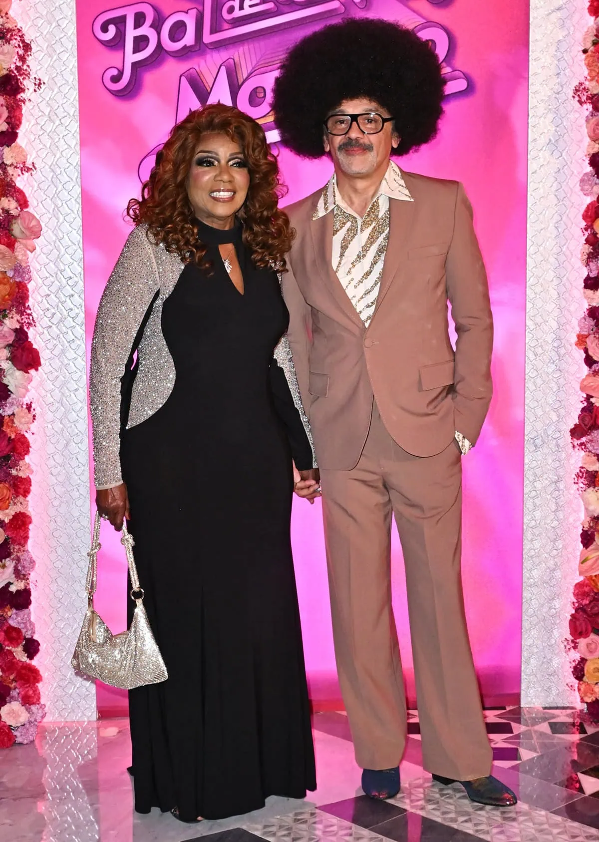 Gloria Gaynor and Christian Louboutin attend the Rose Ball 2024 to benefit the Princess Grace Foundation on March 23, 2024, in Monaco