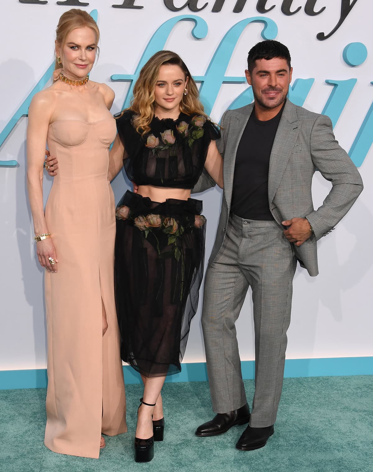 Nicole Kidman, Joey King, and Zac Efron at the Los Angeles premiere of A Family Affair at The Egyptian Theatre