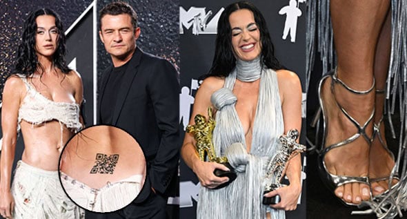 Sultry Siren: Katy Perry Shows Her 143 QR Code Tattoo in Barely-There Dresses and Jimmy Choo Heels at 2024 MTV VMAs