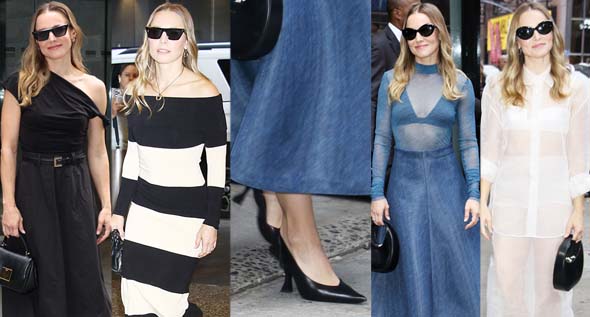 Nobody Wants This Press Tour: Kristen Bell Puts on a Fashion Show in By Far Yasha Slingback Pumps