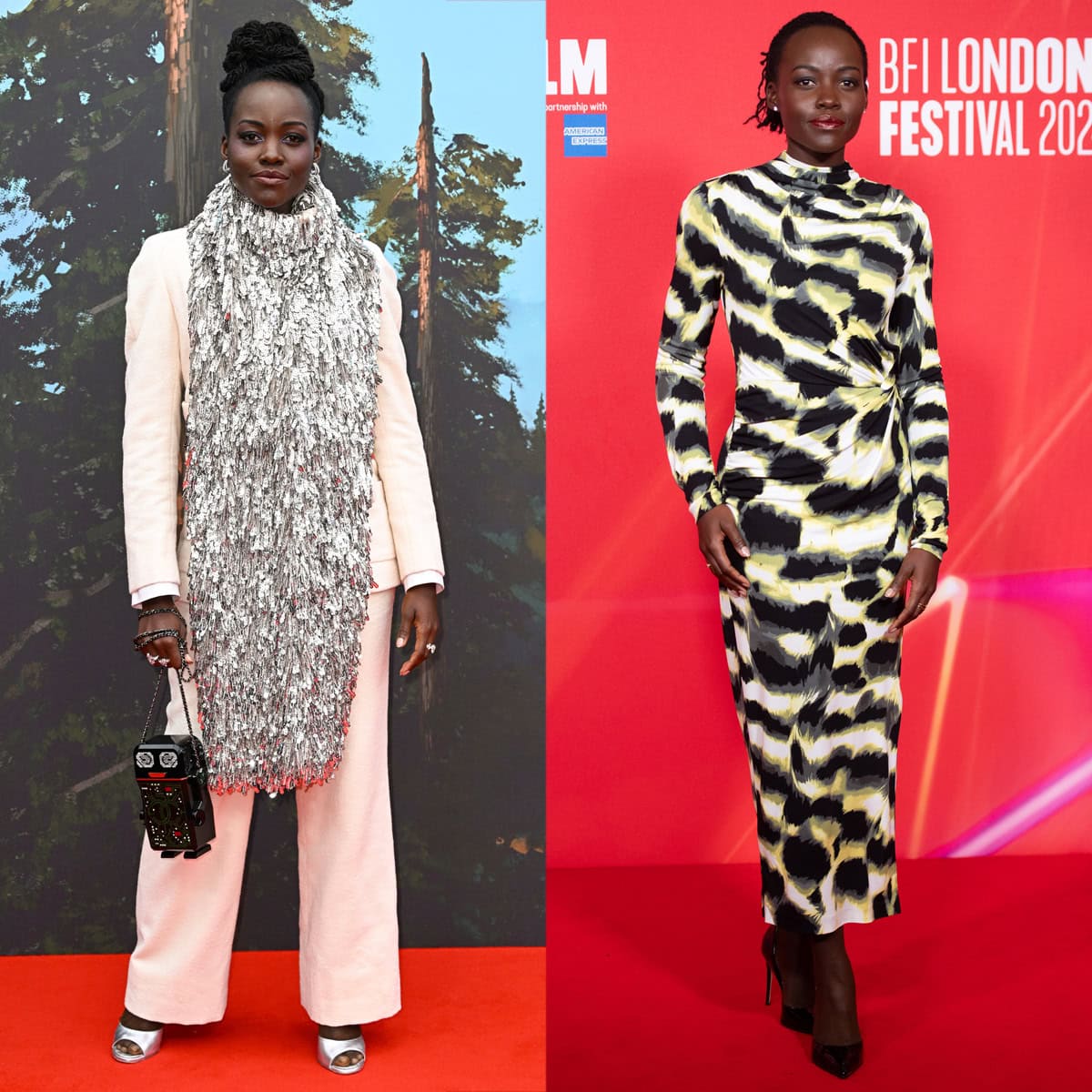 Lupita Nyong'o attends the 68th BFI London Film Festival in support of her new animated sci-fi film, The Wild Robot