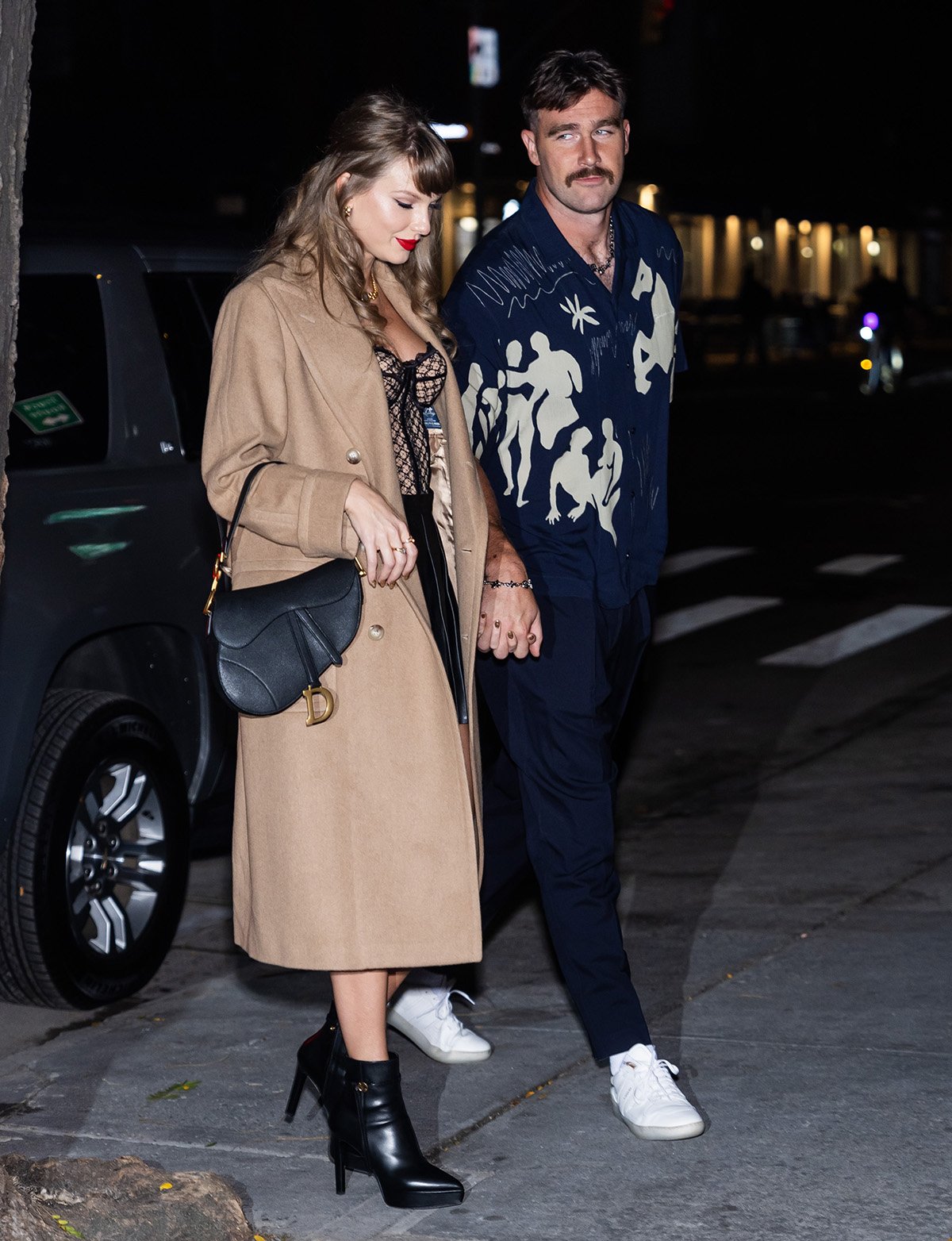 Taylor Swift and Travis Kelce step out on a date night at hotspot The Corner Store in the Soho neighborhood of New York City