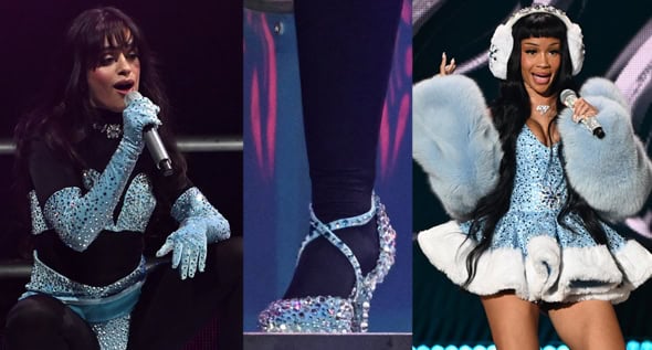 Frosty Fashion: Camila Cabello, Saweetie Wow in Icy Blue Dresses, Glittery Heels, and Furry Boots at iHeartRadio Y100 Jingle Ball 2024