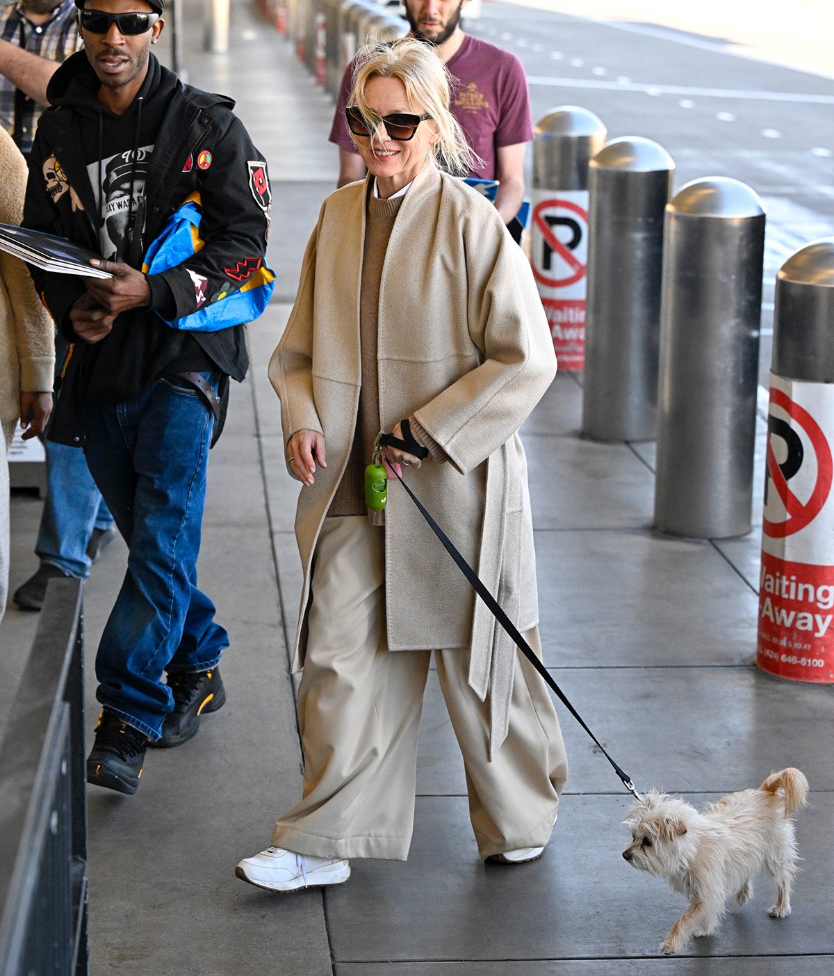 Naomi Watts spotted at Los Angeles International Airport (LAX) with her dog amidst the Los Angeles wildfire