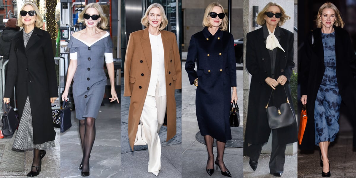 Naomi Watts showcases her penchant for sophisticated outfits as she promotes her new book Dare I Say It: Everything I Wish I'd Known About Menopause in New York City