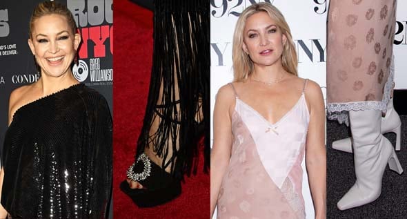 Kate Hudson Channels Her Inner Rockstar in a Black Sequin Fringe Outfit and Crystal Heels at Love Rocks NYC